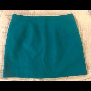 J.Crew Wool Skirt - Size 14 - Turquoise